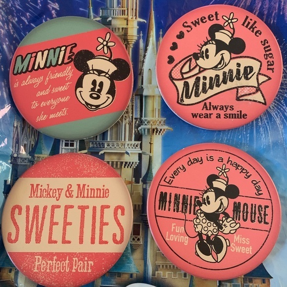 Disney Minnie Mouse Ceramic Coaster Set - Picture 1 of 8